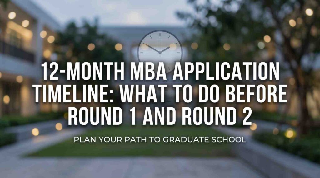 12-Month MBA Application Timeline: What to Do Before Round 1 and Round 2