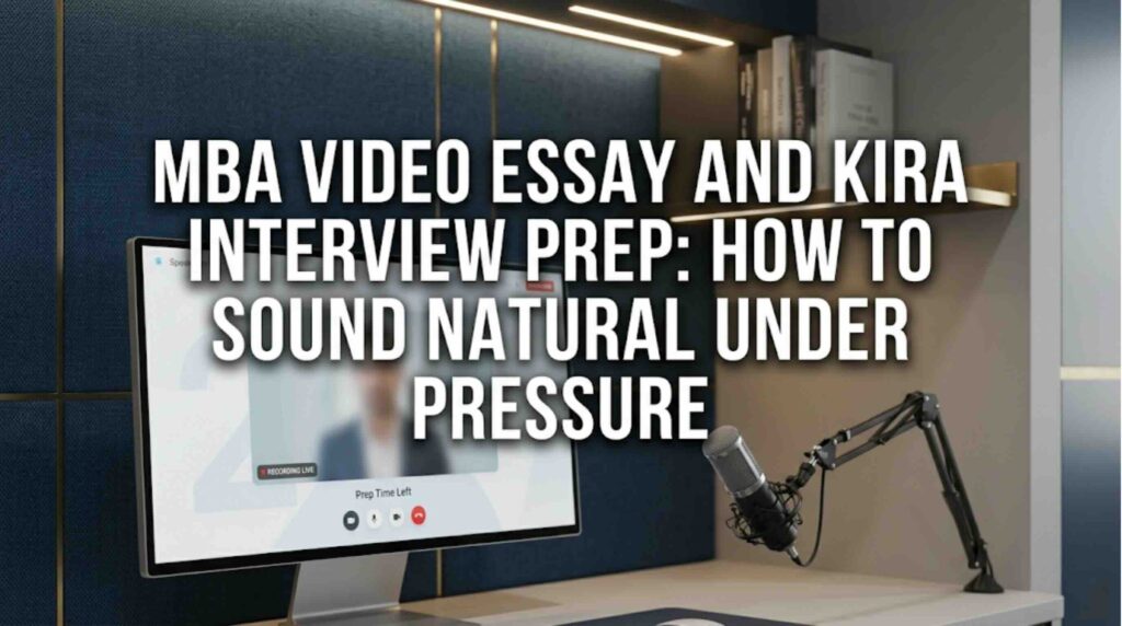 MBA Video Essay and Kira Interview Prep: How to Sound Natural Under Pressure
