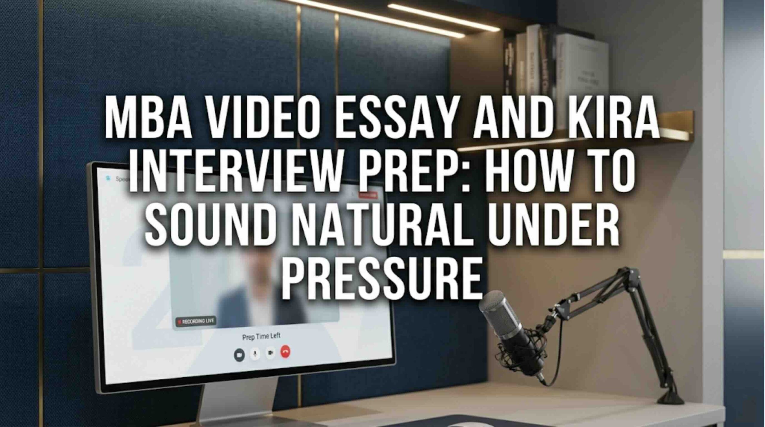 MBA Video Essay and Kira Interview Prep: How to Sound Natural Under Pressure